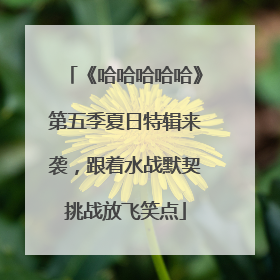 《哈哈哈哈哈》第五季夏日特辑来袭，跟着水战默契挑战放飞笑点