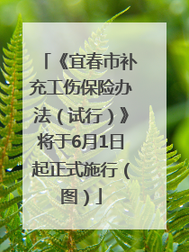 《宜春市补充工伤保险办法（试行）》将于6月1日起正式施行（图）