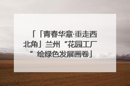 「青春华章·重走西北角」兰州“花园工厂”绘绿色发展画卷