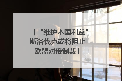 “维护本国利益” 斯洛伐克或将阻止欧盟对俄制裁