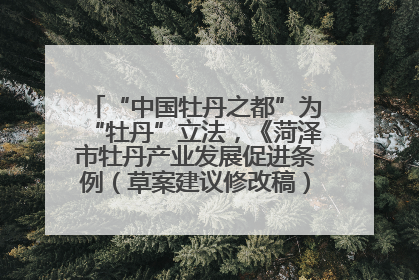 “中国牡丹之都”为“牡丹”立法，《菏泽市牡丹产业发展促进条例（草案建议修改稿）》公开征求意见