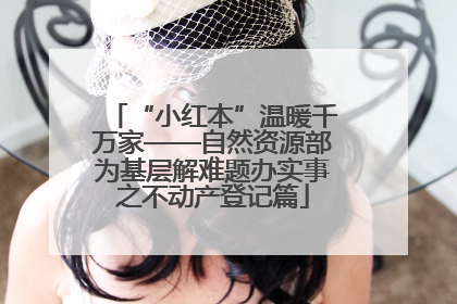 “小红本”温暖千万家——自然资源部为基层解难题办实事之不动产登记篇