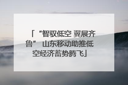 “智驭低空 翼展齐鲁” 山东移动助推低空经济蓄势腾飞