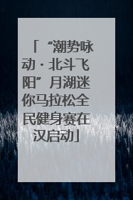 “潮势咏动・北斗飞阳”月湖迷你马拉松全民健身赛在汉启动