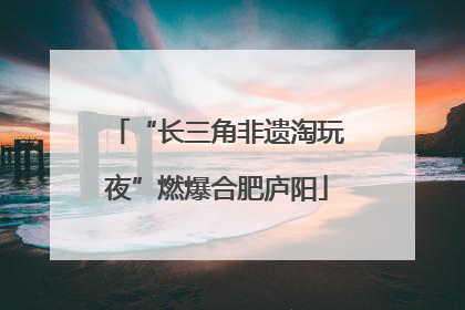 “长三角非遗淘玩夜”燃爆合肥庐阳