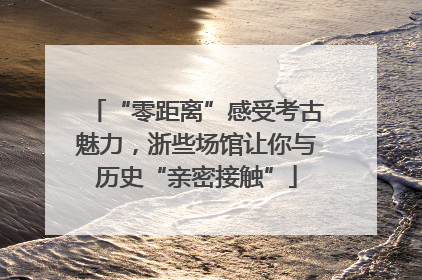 “零距离”感受考古魅力，浙些场馆让你与历史“亲密接触”
