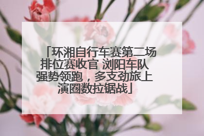 环湘自行车赛第二场排位赛收官 浏阳车队强势领跑，多支劲旅上演圈数拉锯战