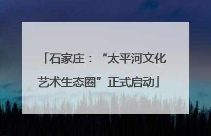 石家庄：“太平河文化艺术生态圈”正式启动