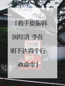 着手提振韩国经济 李在明下达首个行政命令