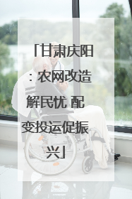 甘肃庆阳：农网改造解民忧 配变投运促振兴