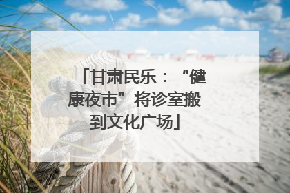 甘肃民乐：“健康夜市”将诊室搬到文化广场