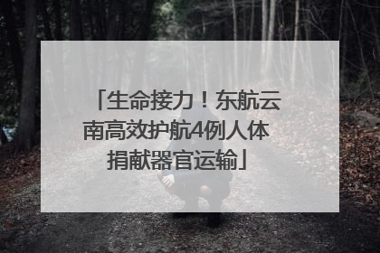 生命接力！东航云南高效护航4例人体捐献器官运输