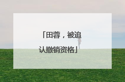 田蓉，被追认撤销资格
