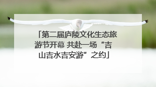 第二届庐陵文化生态旅游节开幕 共赴一场“吉山吉水吉安游”之约
