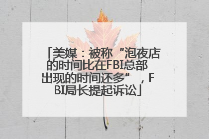 美媒：被称“泡夜店的时间比在FBI总部出现的时间还多”，FBI局长提起诉讼