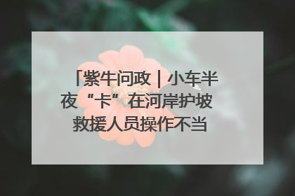 紫牛问政｜小车半夜“卡”在河岸护坡 救援人员操作不当致小车翻下河，然后直接走人了