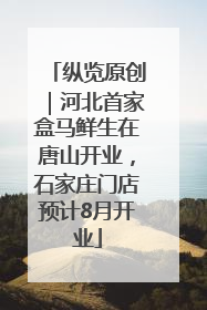 纵览原创｜河北首家盒马鲜生在唐山开业，石家庄门店预计8月开业