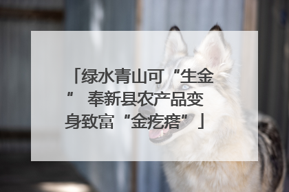 绿水青山可“生金” 奉新县农产品变身致富“金疙瘩”