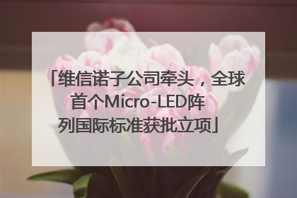 维信诺子公司牵头，全球首个Micro-LED阵列国际标准获批立项