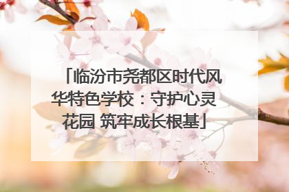 临汾市尧都区时代风华特色学校：守护心灵花园 筑牢成长根基