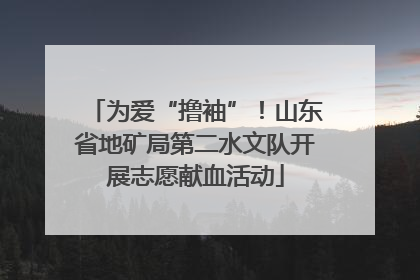 为爱“撸袖”！山东省地矿局第二水文队开展志愿献血活动