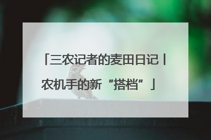 三农记者的麦田日记丨农机手的新“搭档”