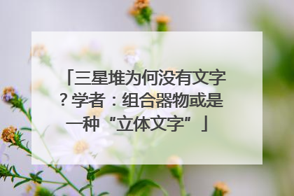 三星堆为何没有文字？学者：组合器物或是一种“立体文字”