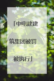 中电建建筑集团被罚被执行