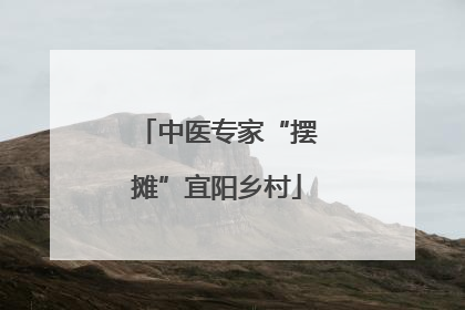 中医专家“摆摊”宜阳乡村