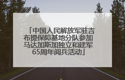 中国人民解放军驻吉布提保障基地分队参加马达加斯加独立和建军65周年阅兵活动
