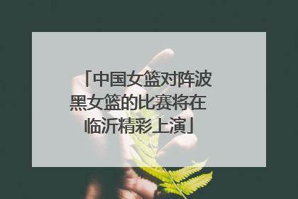 中国女篮对阵波黑女篮的比赛将在临沂精彩上演