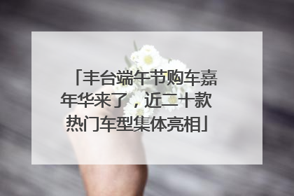 丰台端午节购车嘉年华来了，近二十款热门车型集体亮相