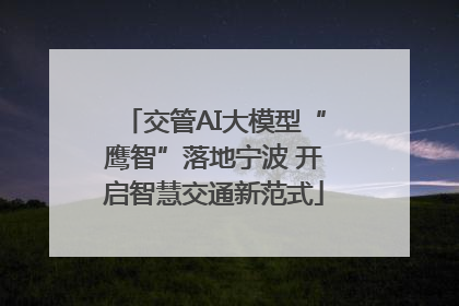 交管AI大模型“鹰智”落地宁波 开启智慧交通新范式