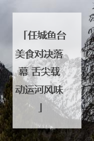 任城鱼台美食对决落幕 舌尖载动运河风味