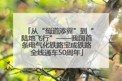 从“蜀道添翼”到“陆地飞行”——我国首条电气化铁路宝成铁路全线通车50周年