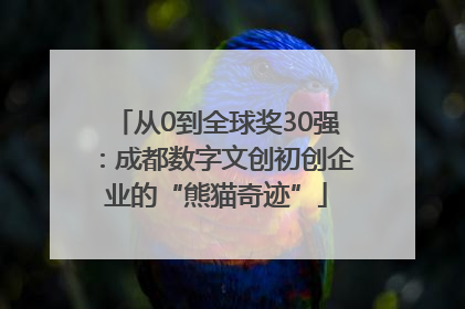 从0到全球奖30强：成都数字文创初创企业的“熊猫奇迹”