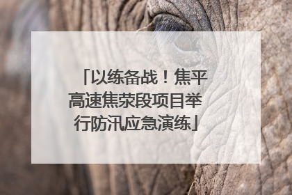 以练备战！焦平高速焦荥段项目举行防汛应急演练