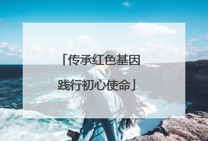 传承红色基因 践行初心使命