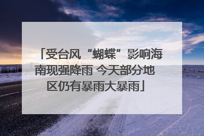 受台风“蝴蝶”影响海南现强降雨 今天部分地区仍有暴雨大暴雨
