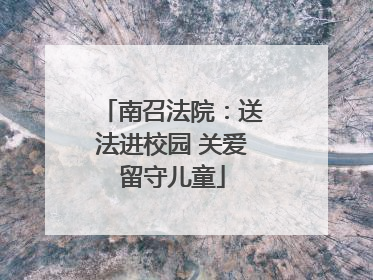 南召法院:送法进校园 关爱留守儿童