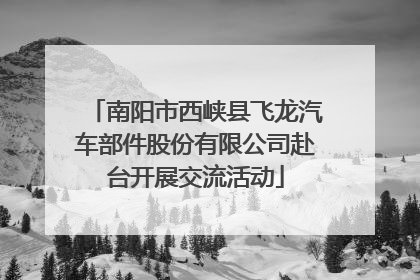 南阳市西峡县飞龙汽车部件股份有限公司赴台开展交流活动