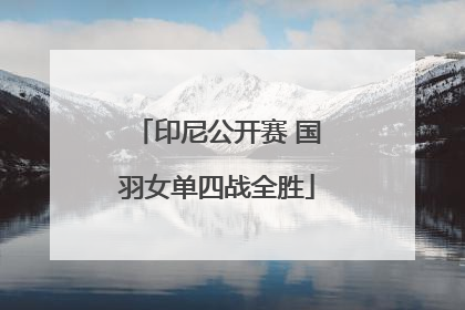 印尼公开赛 国羽女单四战全胜