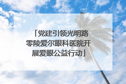 党建引领光明路 零陵爱尔眼科医院开展爱眼公益行动