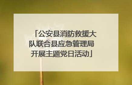 公安县消防救援大队联合县应急管理局开展主题党日活动