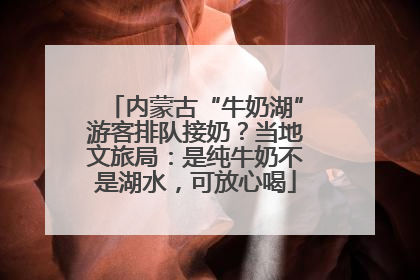 内蒙古“牛奶湖”游客排队接奶？当地文旅局：是纯牛奶不是湖水，可放心喝