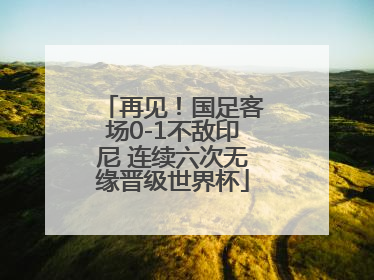 再见！国足客场0-1不敌印尼 连续六次无缘晋级世界杯