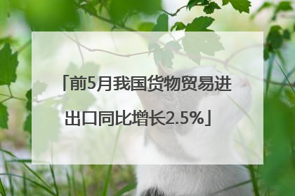前5月我国货物贸易进出口同比增长2.5%