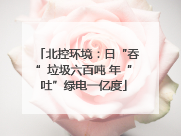 北控环境：日“吞”垃圾六百吨 年“吐”绿电一亿度