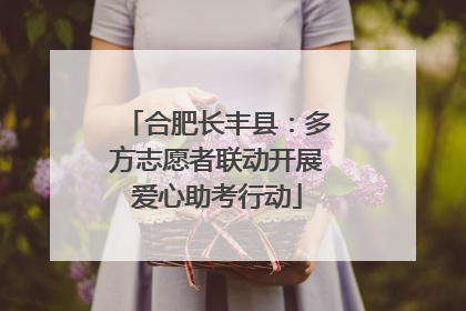 合肥长丰县：多方志愿者联动开展爱心助考行动
