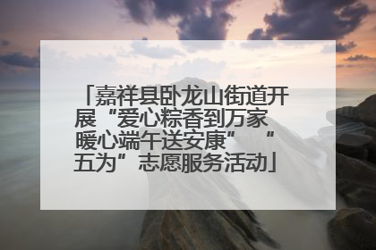 嘉祥县卧龙山街道开展“爱心粽香到万家 暖心端午送安康” “五为”志愿服务活动